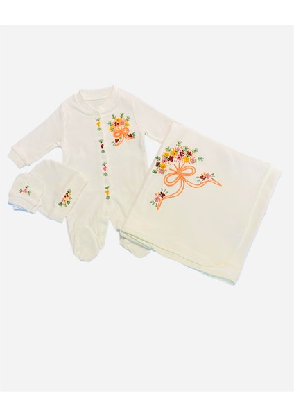 VPH Bebek Demet Tulum Battaniye Seti Rokokolu 5 Parça