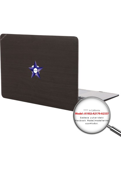 Macbook Air M1 Kılıf 13 inç A1932 A2179 A2337 ile Uyumlu Wood
