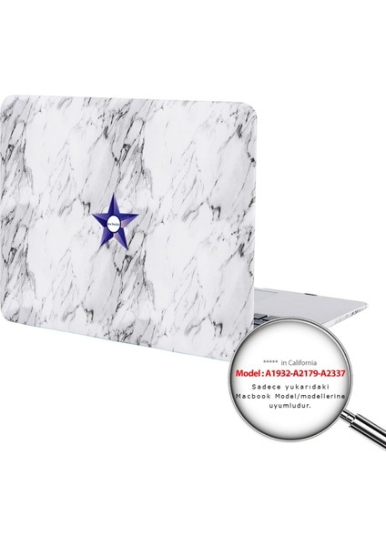 Macbook Air M1 Kılıf 13 inç A1932 A2179 A2337 ile Uyumlu F.Marble