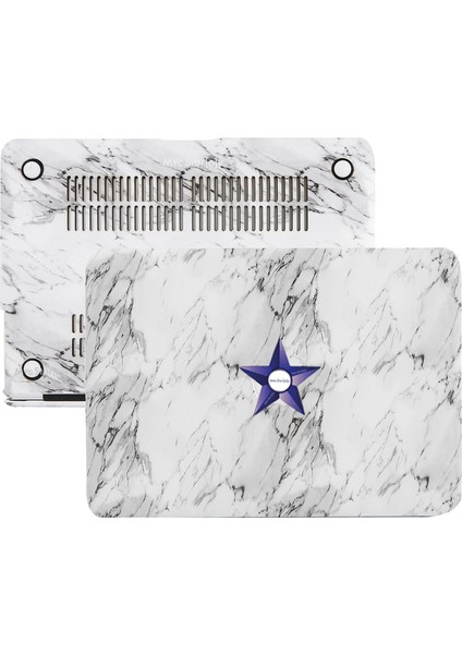 Macbook Air M1 Kılıf 13 inç A1932 A2179 A2337 ile Uyumlu F.Marble