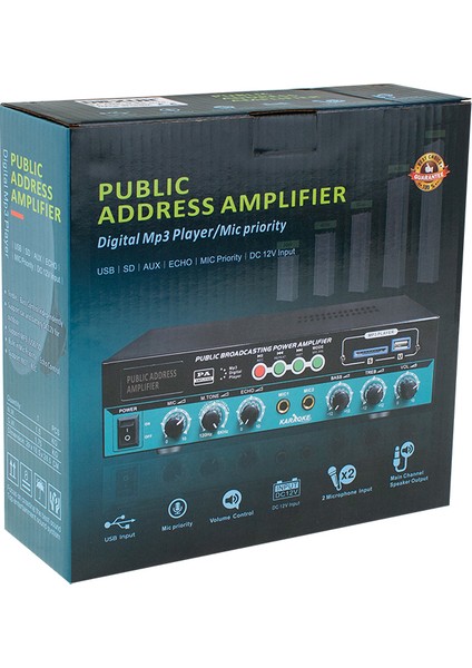 Dexun D-70 50 Watt 100V-70V 4-16 Ohm Usb-Sd-Aux-Bluetooth Destekli Hat Trafolu Anfi