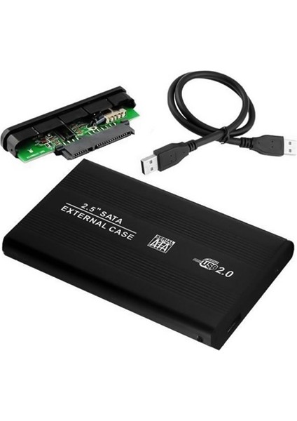 Powermaster PM-34265 Harici 2.5 USB 2.0 Sata Siyah Harddısk Kutusu