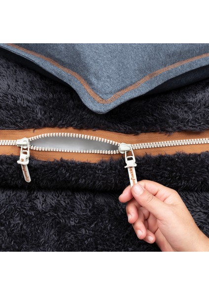 Coverme Elian Tek Kişilik Battaniye Nevresim Takımı - Siyah modelleri