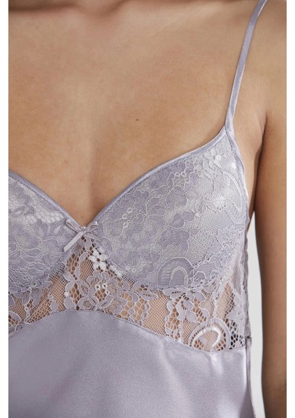 Saten Dantelli Gecelik ve Sabahlık Takımı 4075 - Royal indirimleri