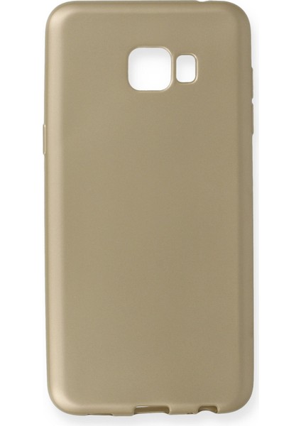 Samsung Galaxy C5 Pro Kılıf Premium Rubber Silikon - Gold