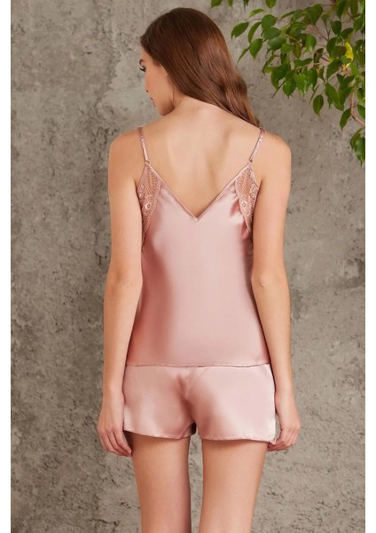 Saten Dörtlü Gelin Çeyiz Seti 7085 - Brandy fırsatları