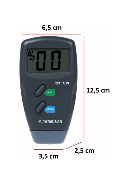 Aek-Tech MD4G 4 Çivili Ahşap Kereste Nem Ölçer Çivili Nem Ölçüm Cihazı 4 Pin