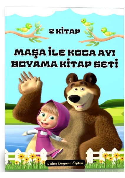 Maşa ile Koca Ayı Boyama 2'li Kitap Seti