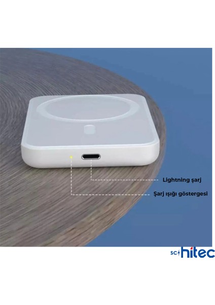 5000MAH Magsafe Beyaz Powerbank