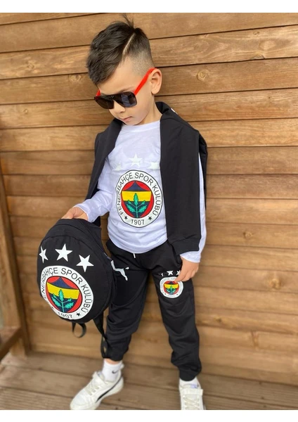 Mavi Boncuk Kids Çocuk Taraftar Fenerbahçe Eşofman Takımı Çantalı