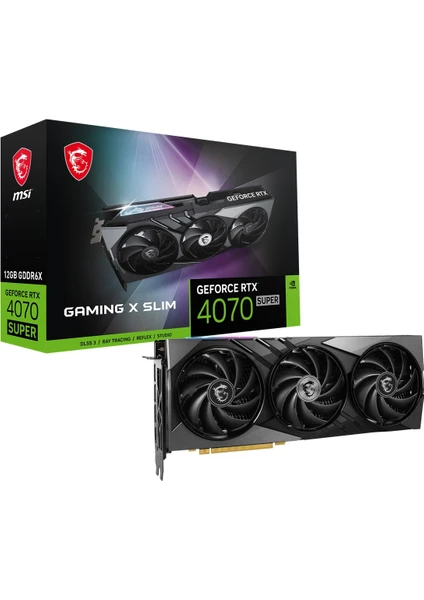 VGA GEFORCE RTX 4070 SUPER 12G GAMING X SLIM RTX4070S 12GB GDDR6X 192B DX12 PCIE 4.0 X16 (3XDP 1XHDMI)