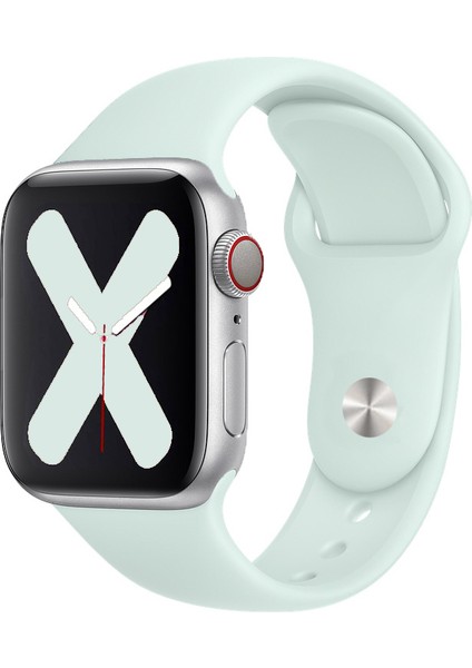 Apple Watch Series SE/10/9/8/7/6/5/4/3 46mm-45mm-44mm-42mm Uyumlu S/M Spor Silikon Kordon Deniz Köpüğü