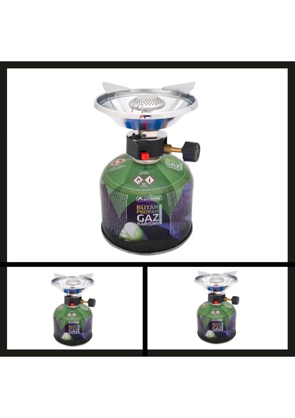 Uyguna-Yakala ( Aygaz Model ) CK-193-230 Çakmaklı Kamp Ocağı + 230 gr KARTUŞ-YKT.132