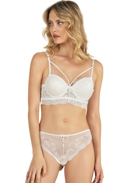 Dantelli Desteksiz Bralet Sütyen Takım 4211