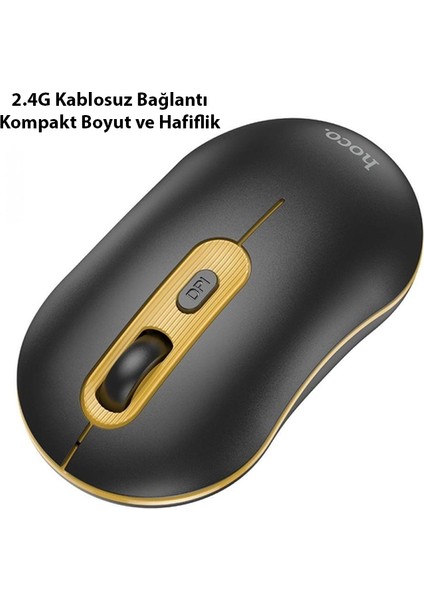 Hoco GM21 Platinium 1600DPI 2.4g Bluetooth Kablosuz Optik Mouse