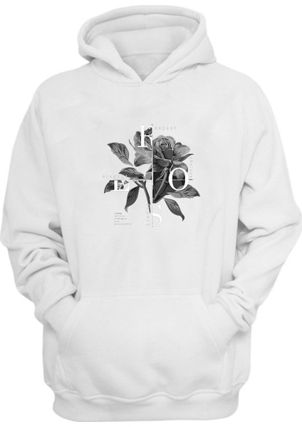 Unisex Respect Elegant Superb Obvioua Baskılı Beyaz Normal Kalıp Şardonlu Kalın Sweatshirt