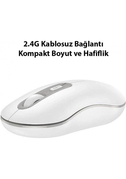 Hoco GM21 Platinium 1600DPI 2.4g Bluetooth Kablosuz Optik Mouse