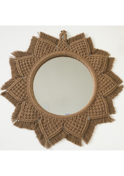 Kahvrengi Makrome Duvar Aynası fiyatları