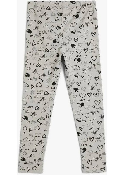 4SKG40037AK Koton Kız Çocuk Tayt Gri Desenli fiyatları