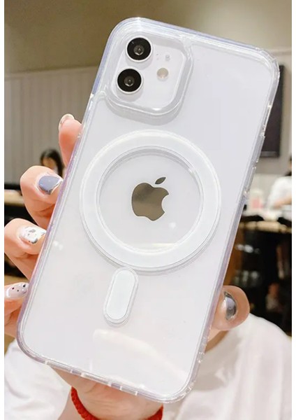Apple iPhone 11 Kılıf Magsafe Sert Şeffaf