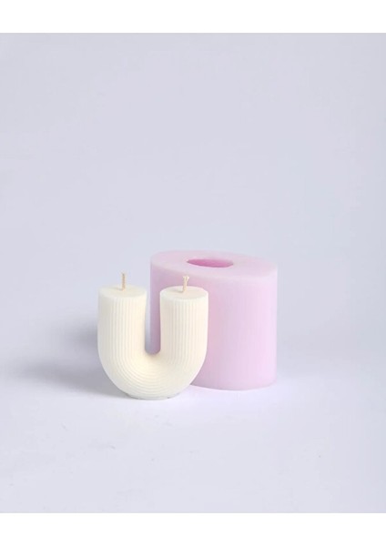 Büyük Zarif Mum Kalıb U Model