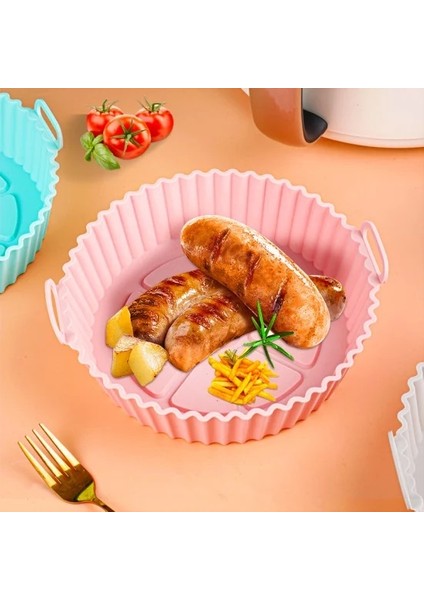 Air Fryer Silikon Pişirme Kabı Yemek ve Kek Kalıbı Xiaomi 3,5l ve Philips 4,1l Uyumlu Özel Tasarım