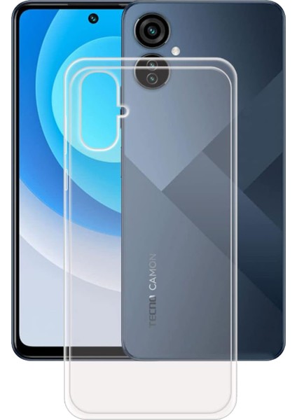 Tecno Camon 19 Neo ile Uyumlu Kapak 1mm Süper Silikon Şeffaf Kılıf