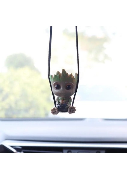 Sallanan Baby Groot Araba Süsü