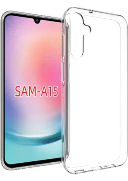 Samsung Galaxy A15 Kapak 1mm Süper Silikon Şeffaf Kılıf