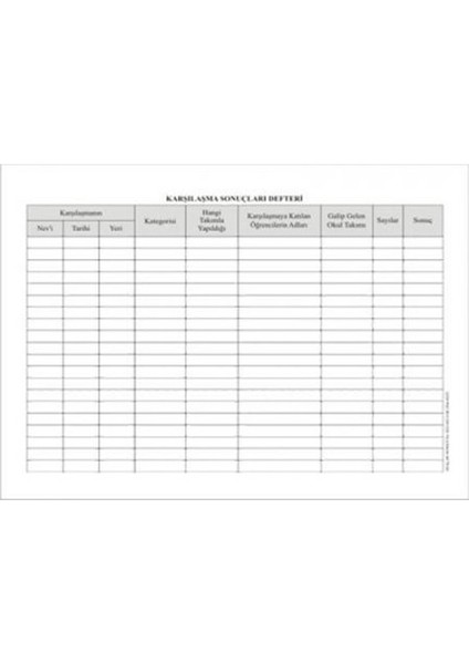 Spor Kulübü Karşılaşma Sonuçları Defteri fiyatları