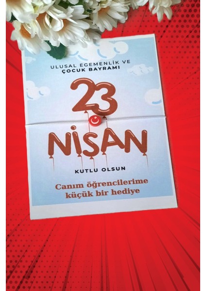 Emtory Home 40 Adet 23 Nisan Özel Kartlı Bileklik - Okul Hediyesi - 23 Nisan Çocuk Bayramı Hediye - Isim Yazılır