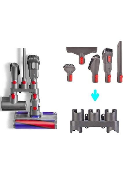 Dyson V7 V8 V10 Fırça Memesi Emme Kafası Fırça Hortum Tutucu 7 Adet (Yurt Dışından) fırsatları