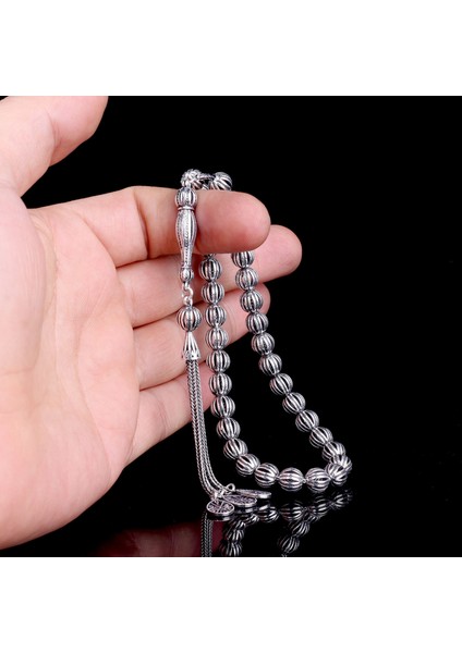 Tamamı 925 Ayar Gümüş Karpuz Dilim Model Tesbih fırsatları