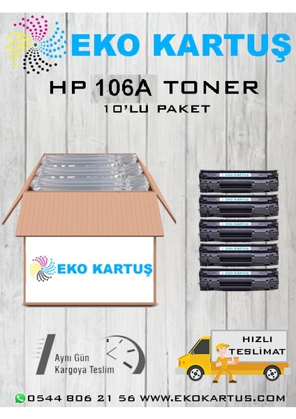 Hp Laser Mfp 135AG 10’lu Avantajlı Çipli 106A Muadil Toneri fiyatları