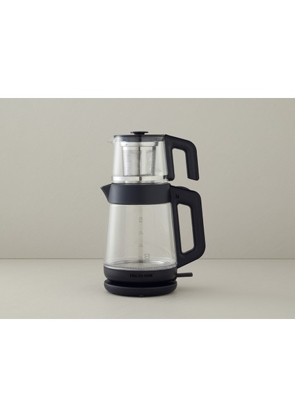 CMK 6001 Cam Çay Makinesi ve Kettle Siyah