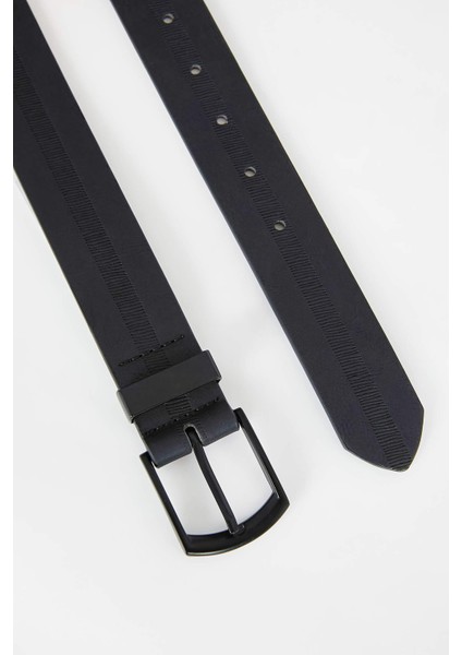 Erkek Dikdörtgen Toka Suni Deri Jean Kemeri B4412AXNS fiyatları