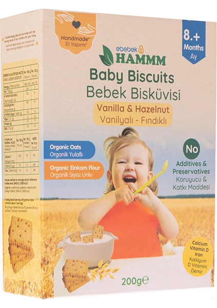 Vanilyalı Yulaflı Bebek Bisküvisi 200 gr