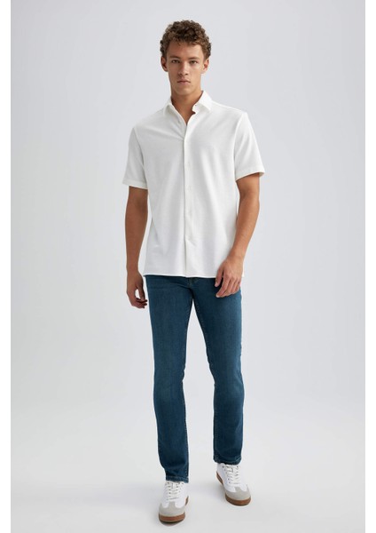 Regular Fit Jersey Kısa Kollu Gömlek B4687AX23HS