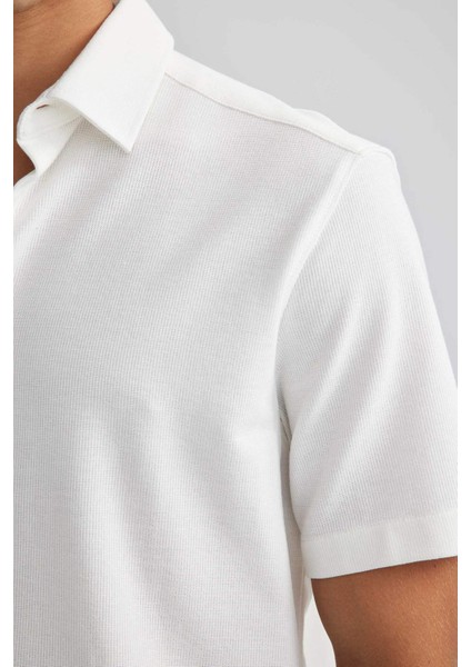 Regular Fit Jersey Kısa Kollu Gömlek B4687AX23HS