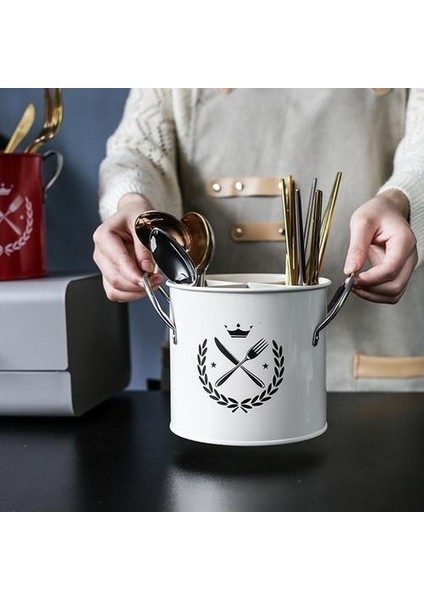 Çok Fonksiyonlu Depolama Kova Sofra Depolama Raf Çatal Kaşık Çubuklarını Tüp Ev Mutfak Eşyası Saklama Kutusu Araçları | Şişeler, Kavanozlar ve Kutular (Yurt Dışından)