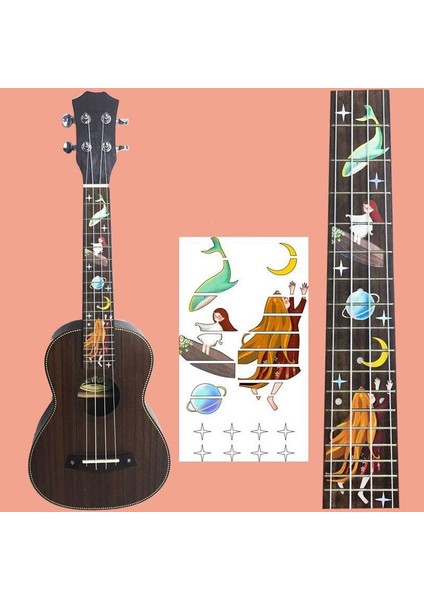 No.6 Tarzı Karikatür Hayvan Sevimli Kakma Çıkartmaları Klavye Etiketi Ukulele Aksesuarları Için Dıy Ukelele Çıkartmaları (Yurt Dışından)