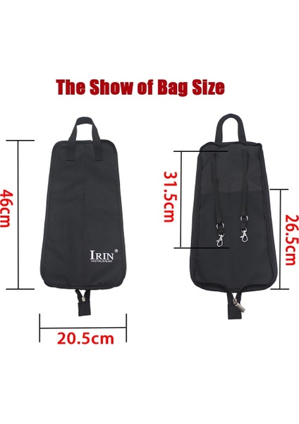 1 Adet Stil 1 Siyah Stil Baget Çanta Bateri Çanta Çanta Suya Dayanıklı 600D Bagetler Için Taşıma Kayışlı Perküsyon Davul Enstrüman Aksesuarları (Yurt Dışından)