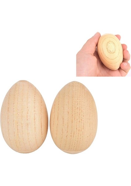 2 Adet Ahşap Yumurta Çalkalayıcı Müzikal Vurmalı Çalgılar Bebek Çocuklar Için Ritim Çıngırak (Yurt Dışından)