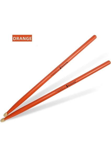 Turuncu Tarzı 1 Çift 5A Davul Çubukları Çok Renkli Akçaağaç Ahşap Drumsticks Enstrüman Drumsticks Perküsyon Aksesuarları (Yurt Dışından)