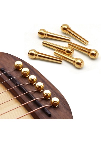 6 Adet Tarzı 6 Adet Gitar Telleri Nail Metal Akustik Gitar Köprü Pirinç Gitar Telleri Sabit Koni Dize Dize Çiviler (Yurt Dışından) modelleri