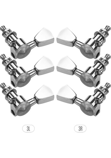 5 Siyah Stili Yazın 6 Parça 3L3R Gitar Dize Tuning Mandal Kilitleme Akustik Elektro Gitarlar Için Makine Kafaları Düğmeleri Yedek Aksesuarlar (Yurt Dışından)