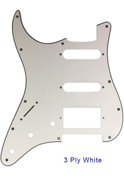 3 Kat Beyaz Stil Elektro Gitar Parçaları Solak Abdmeksika Fd Strat 11 Delik Hss Paf Humbucker Gitar Pickguard Kazıma Plakası (Yurt Dışından)
