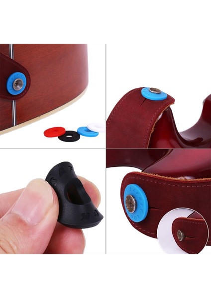 No.4 Tarzı 4 Adet Gitar Askı Bloğu Kauçuk Emniyet Kilidi Yıkayıcı Akustik Gitar Bas Ukulele Aksesuarları (Yurt Dışından) fırsatları