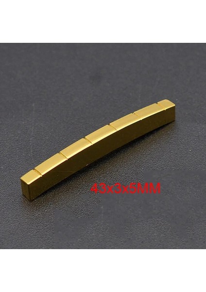 4 String 42X3X5.5MM Stili Elektrik Gitar, Akustik Gitar, Bas Gitar Parçaları Için Tel Pirinç Somun ve Eyer Tel Çok Boyutlu Pirinç Altın Kaplama (Yurt Dışından)