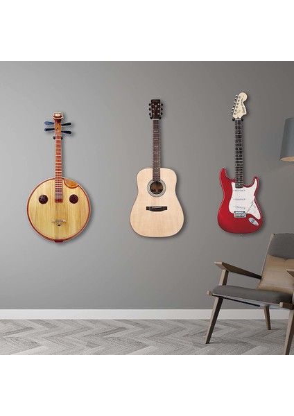 2 Adet Tarzı Aksesuarlar Ukulele Bas Keman Ekran Müzik Aletleri Kanca Tutucu Stand Duvara Montaj Gitar Duvar Askısı (Yurt Dışından) indirimleri